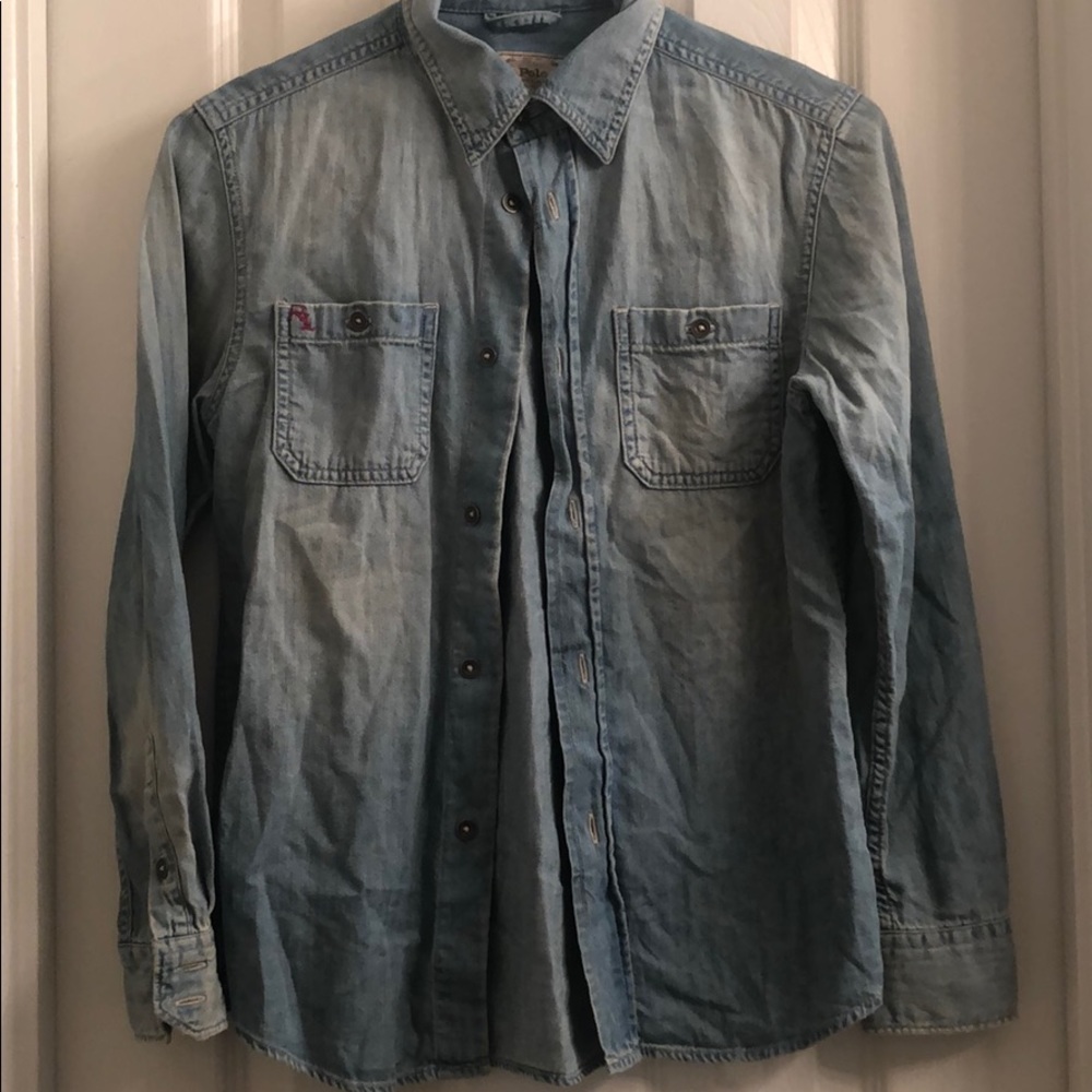 Boys Polo Long Sleeve Button Down